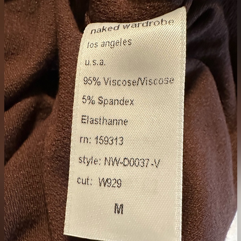 NAKED WARDROBE Tank Bodycon Minidress//Size‎ Medium//Brown - Picture 9 of 11